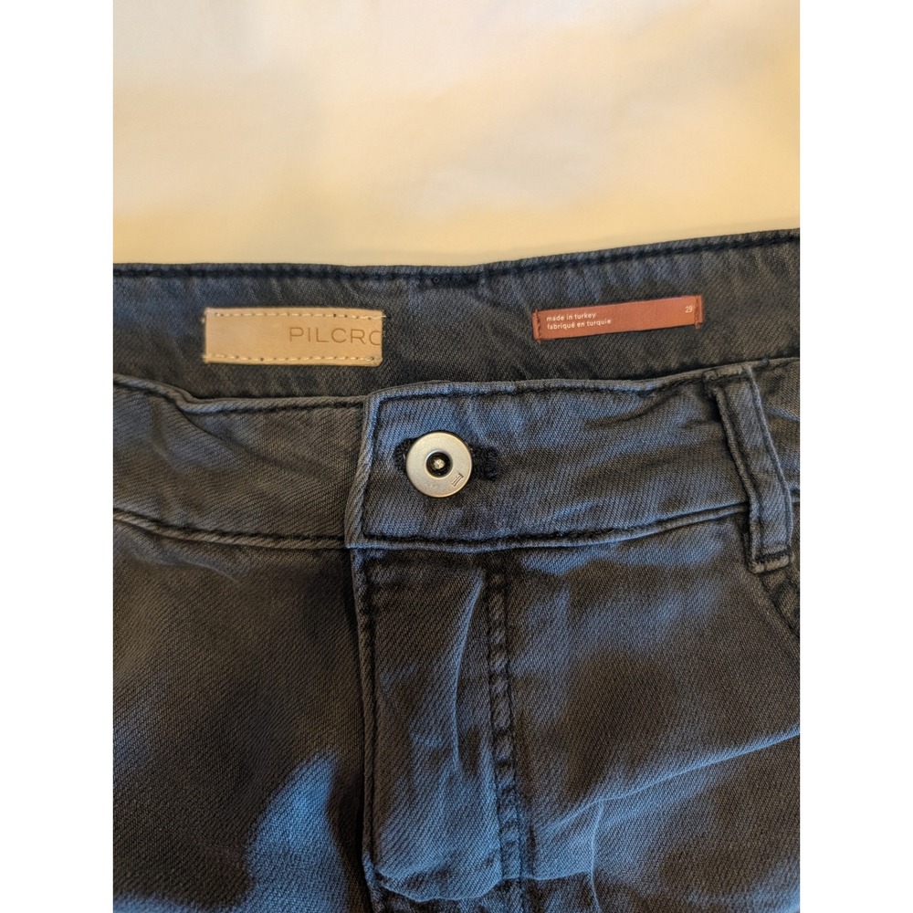 Pilcro and the Letterpress High Rise Cuffed Denim Shorts Black Size 29 - Picture 2 of 9